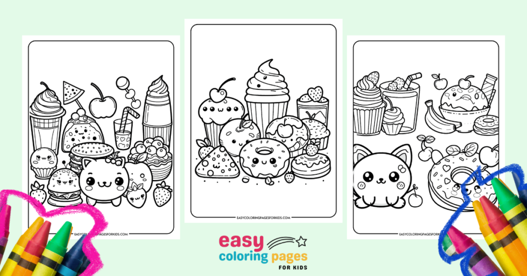 Cute Food Coloring Pages