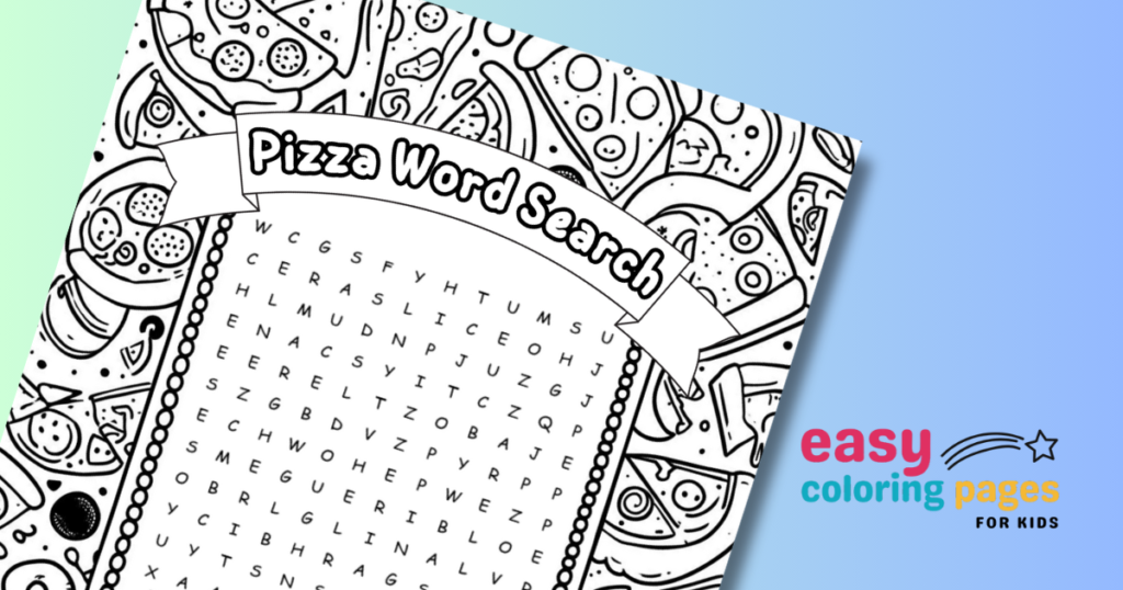 free printable pizza word search