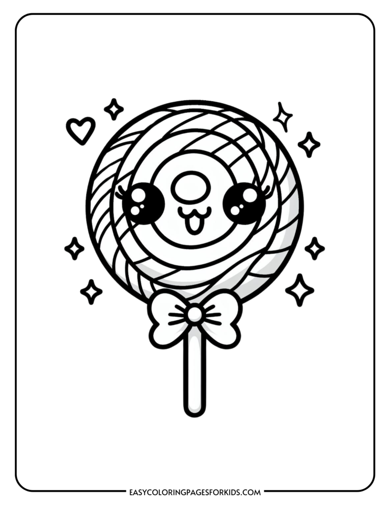 Sweet lollipop coloring pages