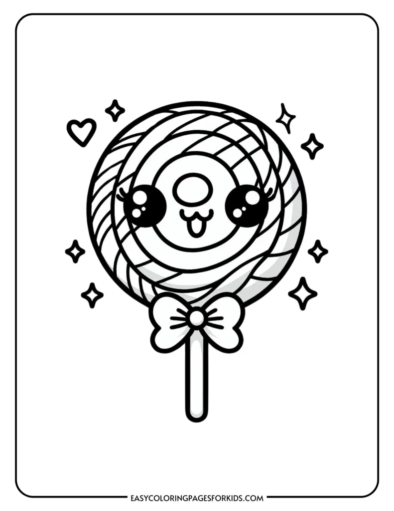 Sweet lollipop coloring pages