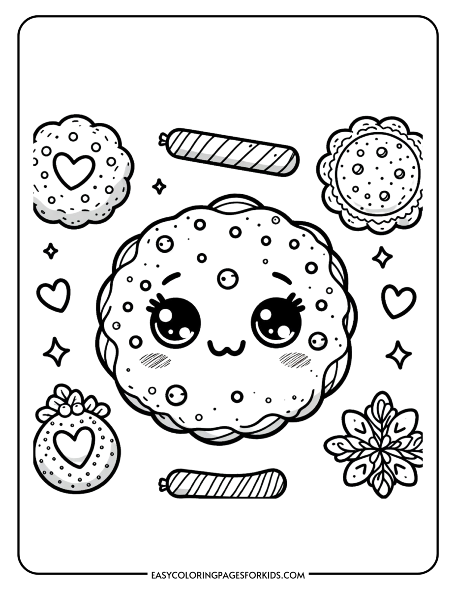 Cookie Coloring Pages (Free Printable Pages for Kids) - Easy Coloring ...