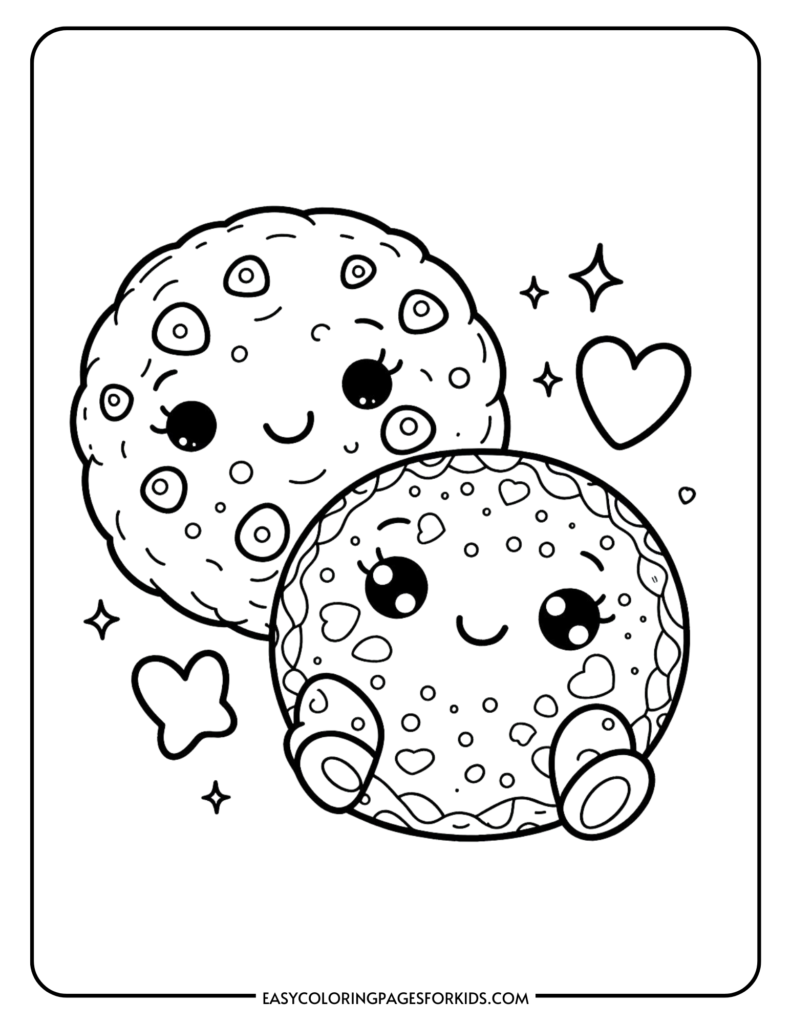 Sweet cookie printable coloring pages