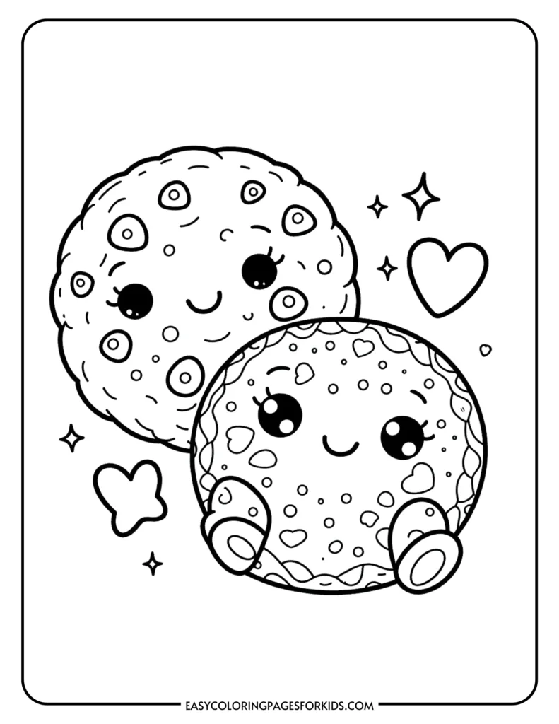 Sweet cookie printable coloring pages