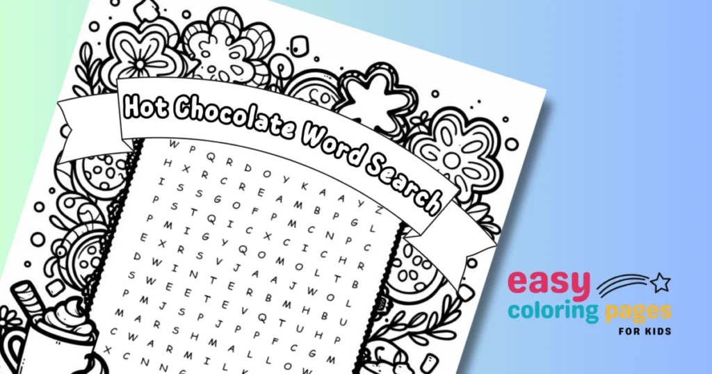 free printable hot chocolate word search