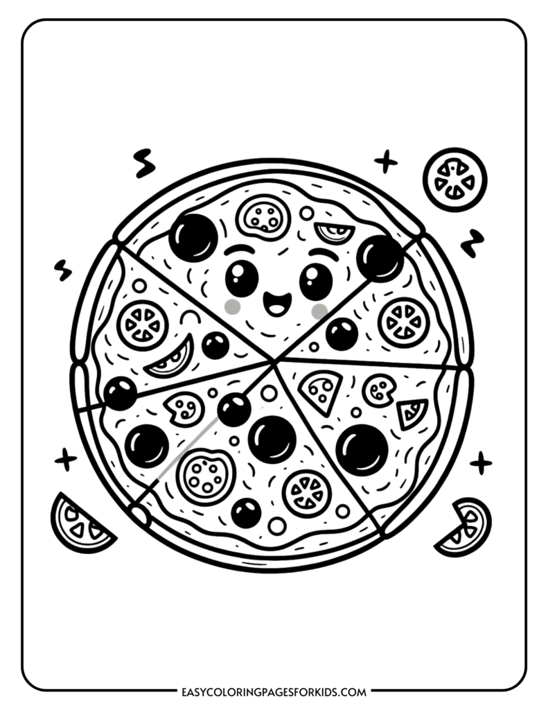 Pizza Coloring Pages (5 Free PDF Printables) - Easy Coloring Pages for Kids