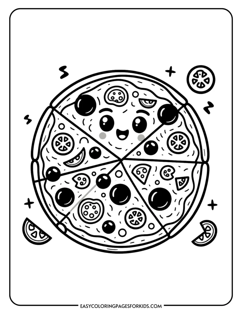 Pizza Coloring Pages (5 Free PDF Printables) - Easy Coloring Pages for Kids