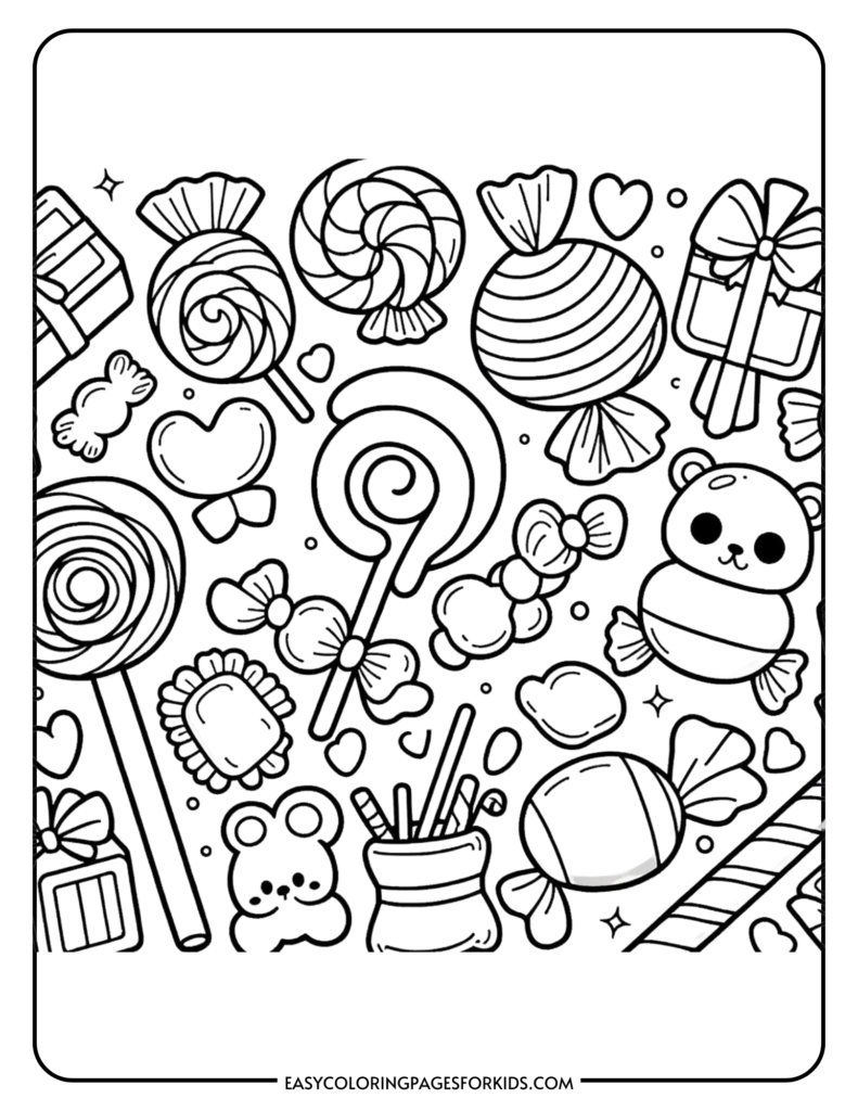 Delicious candy-themed pattern