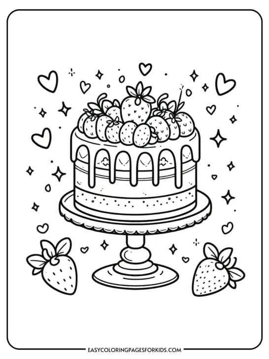 cake coloring page