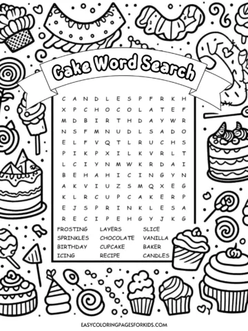 cake word search