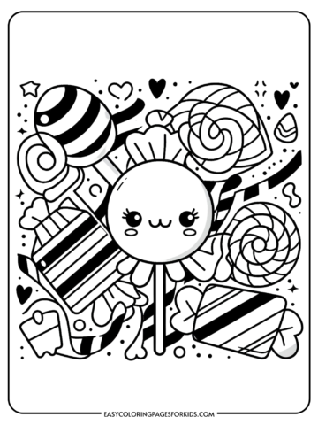 candy coloring pages