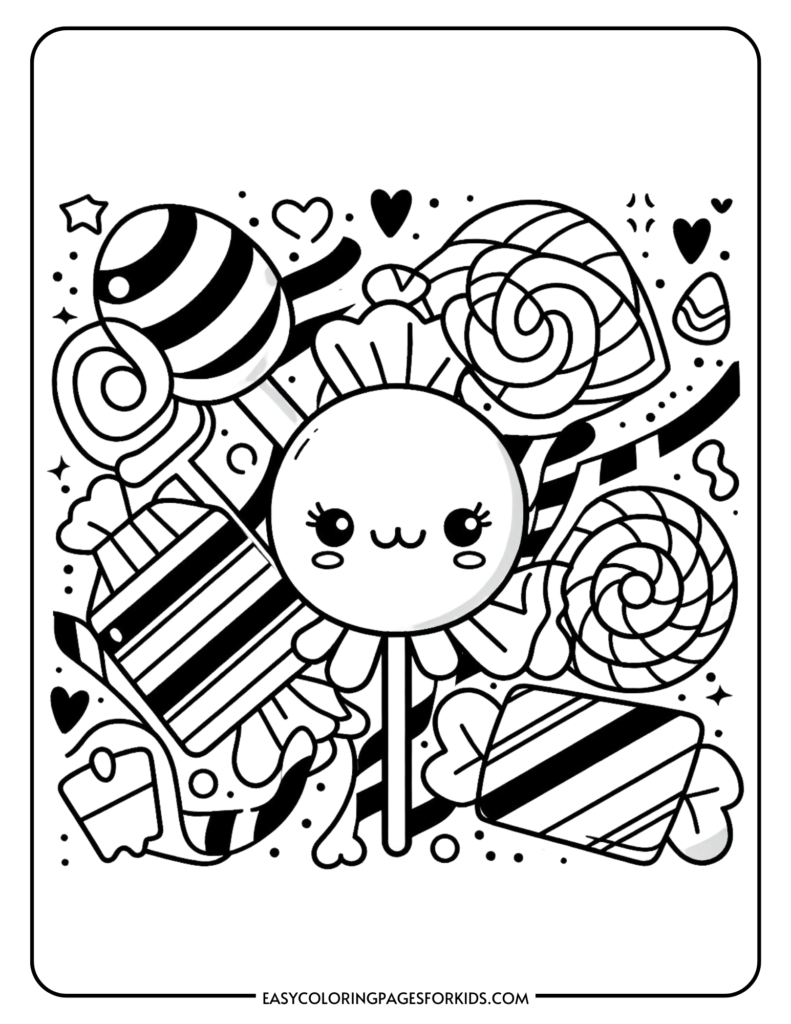 candy coloring pages