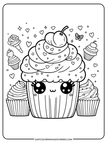 cupcake coloring pages