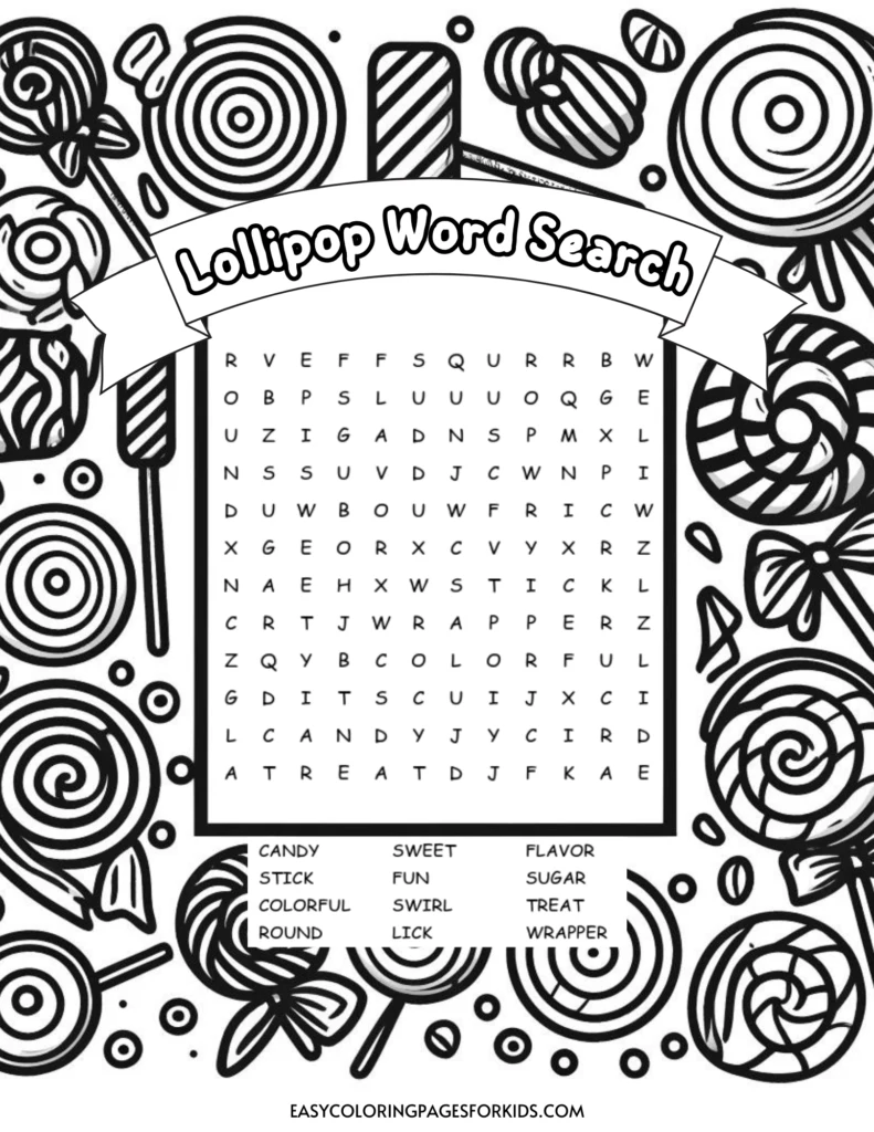 lollipop word search