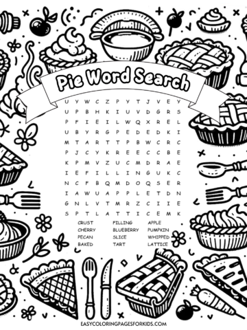 pie word search