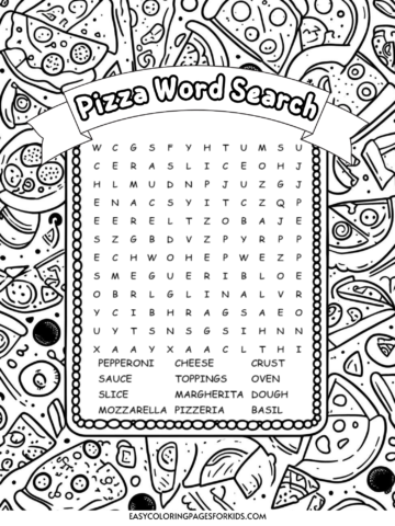 pizza word search