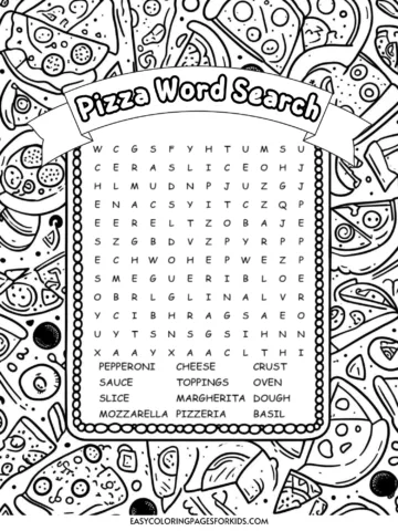 pizza word search