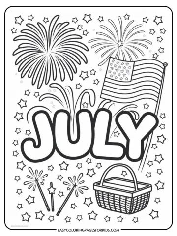 Coloring page featuring the word 