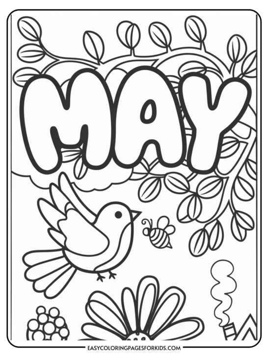 5 May Coloring Pages (Free Printable PDF Pages)