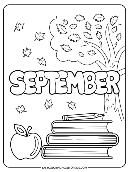 Free September Coloring Pages (5 Printable PDF Pages)