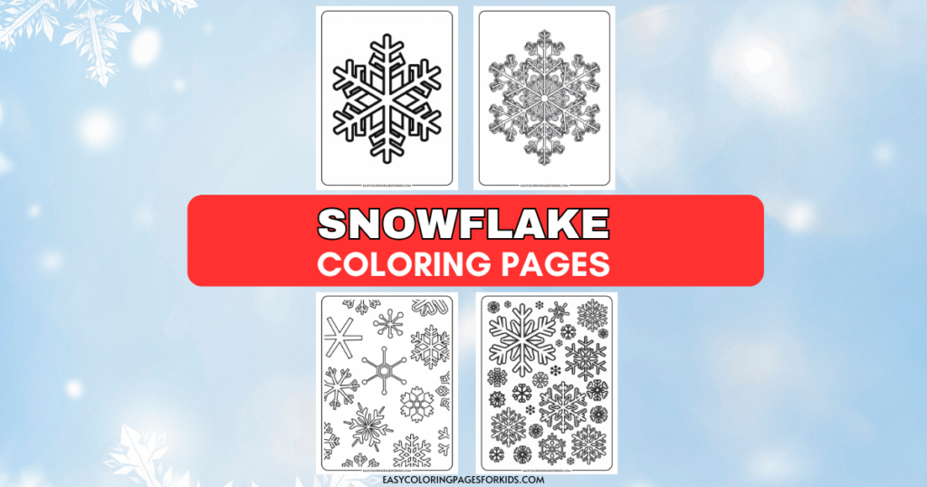 Snowflake coloring pages featuring intricate snowflake designs for kids, ideal for winter-themed activities and creative expression. Perfect for enhancing fine motor skills and encouraging artistic creativity.