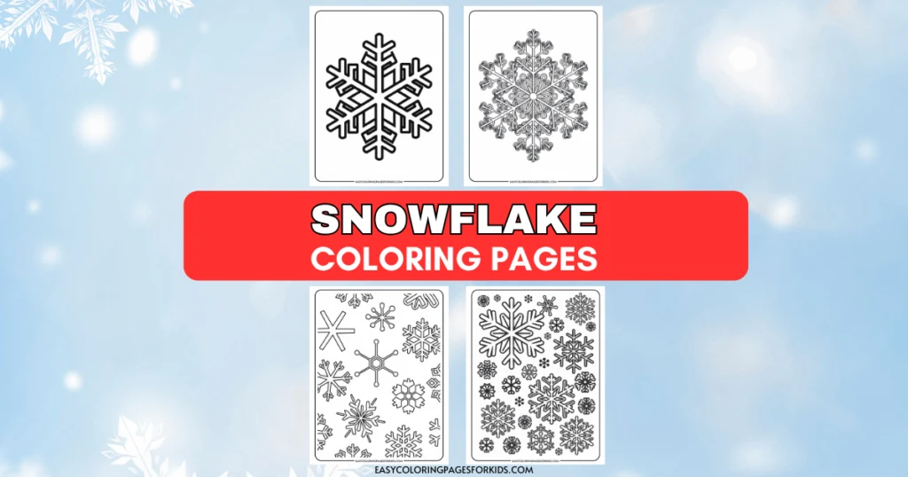 Snowflake coloring pages featuring intricate snowflake designs for kids, ideal for winter-themed activities and creative expression. Perfect for enhancing fine motor skills and encouraging artistic creativity.