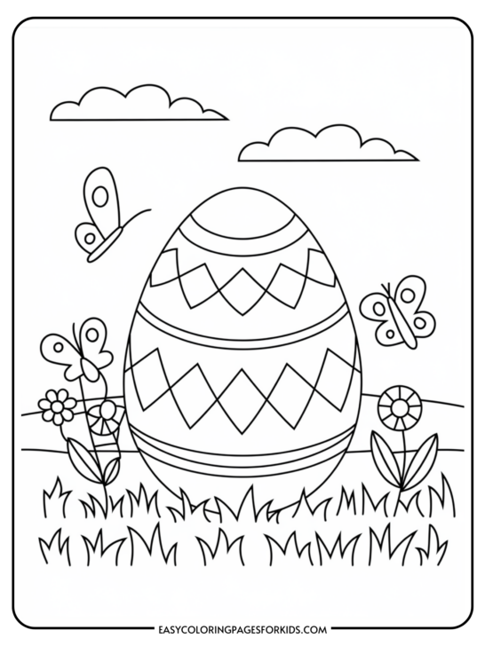 Preschool Easter Egg Coloring Pages (15 Free Printable Pages)