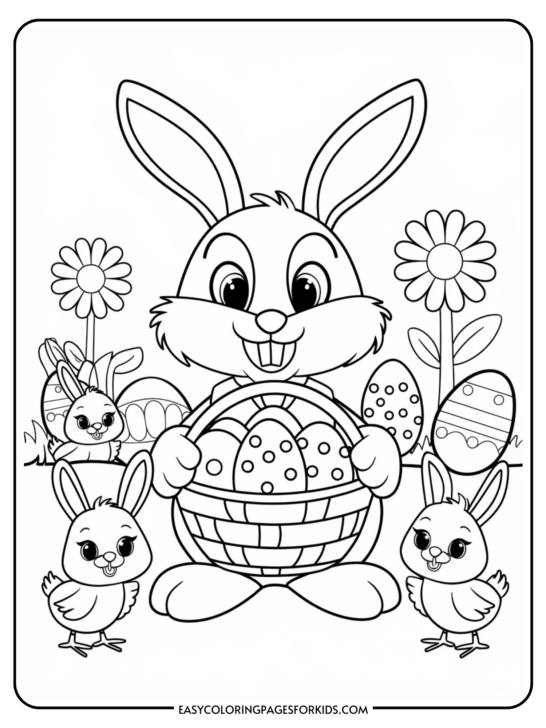 Cute Easter Coloring Pages (15 Free Printable PDF Pages)