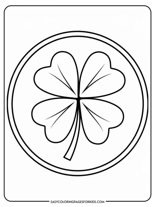 Free Printable Four Leaf Clover Coloring Pages (15 PDF Pages)